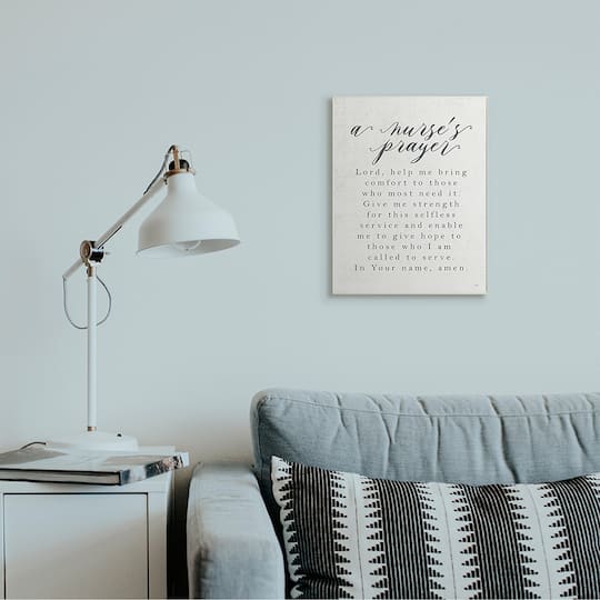 Stupell Industries A Nurse's Prayer Inspirational Office Faith Wood Wall Plaque